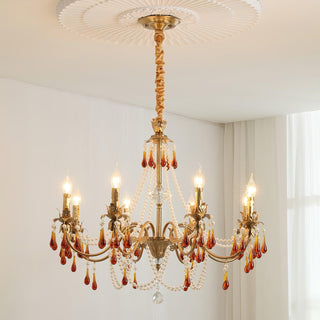 Aureate Amber Crystal Chandelier Arkstarhome