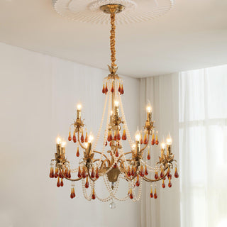 Aureate Amber Crystal Chandelier Arkstarhome