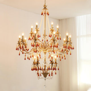 Aureate Amber Crystal Chandelier Arkstarhome