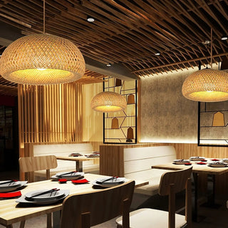 Bamboo Braided Pendant Lamp Arkstarhome