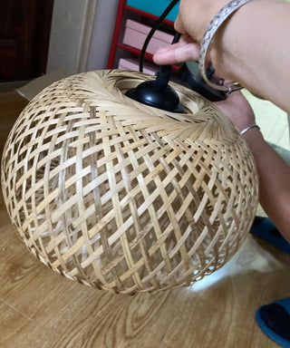 Bamboo Braided Pendant Lamp Arkstarhome