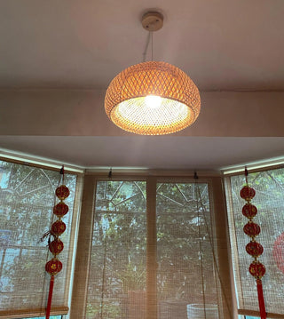 Bamboo Braided Pendant Lamp Arkstarhome