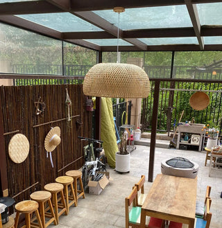 Bamboo Braided Pendant Lamp Arkstarhome