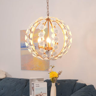Bianca Floral Orb Chandelier Arkstarhome