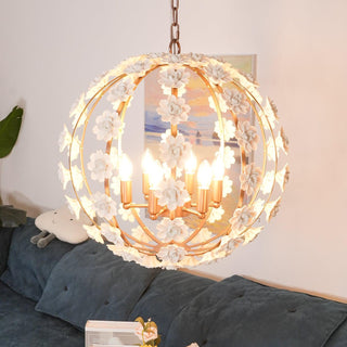Bianca Floral Orb Chandelier Arkstarhome