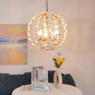 Bianca Floral Orb Chandelier Arkstarhome