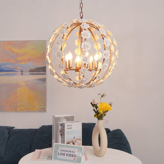 Bianca Floral Orb Chandelier Arkstarhome