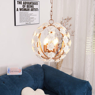 Bianca Floral Orb Chandelier Arkstarhome
