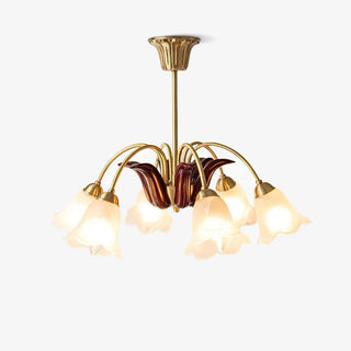 Brass Pastoral Flower Chandelier Arkstarhome