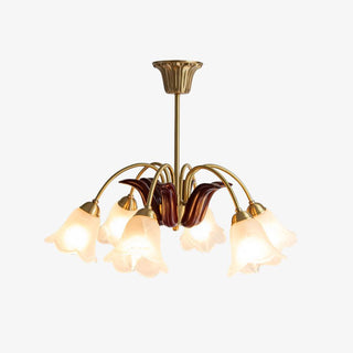 Brass Pastoral Flower Chandelier Arkstarhome