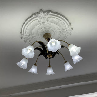 Brass Pastoral Flower Chandelier Arkstarhome