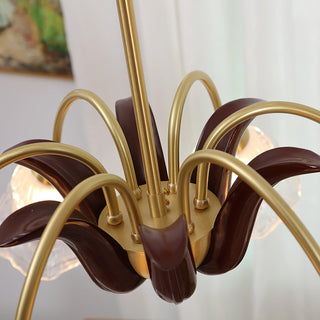 Brass Pastoral Flower Chandelier Arkstarhome
