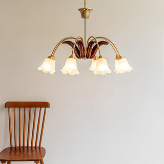 Brass Pastoral Flower Chandelier Arkstarhome