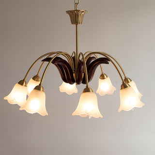 Brass Pastoral Flower Chandelier Arkstarhome