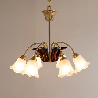 Brass Pastoral Flower Chandelier Arkstarhome