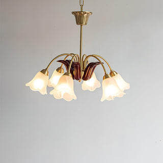 Brass Pastoral Flower Chandelier Arkstarhome