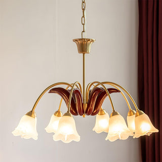 Brass Pastoral Flower Chandelier Arkstarhome