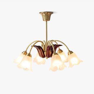 Brass Pastoral Flower Chandelier Arkstarhome