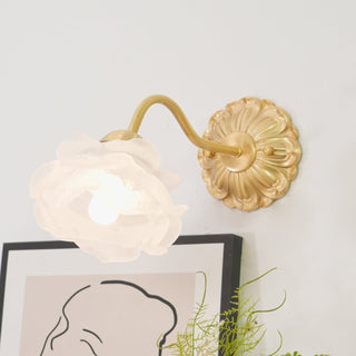 Brass Rose Wall Light Arkstarhome