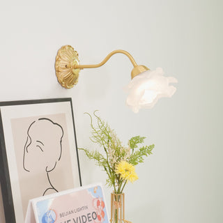 Brass Rose Wall Light Arkstarhome