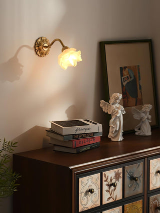 Brass Rose Wall Light Arkstarhome