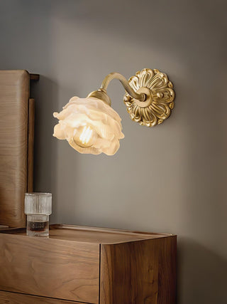Brass Rose Wall Light Arkstarhome