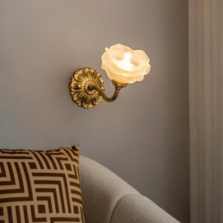 Brass Rose Wall Light Arkstarhome