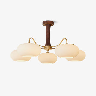 Brass Wooden Persimmon Chandelier Arkstarhome
