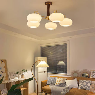Brass Wooden Persimmon Chandelier Arkstarhome