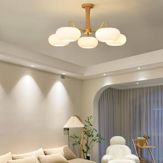 Brass Wooden Persimmon Chandelier Arkstarhome