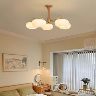 Brass Wooden Persimmon Chandelier Arkstarhome