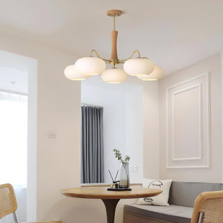 Brass Wooden Persimmon Chandelier Arkstarhome