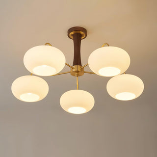Brass Wooden Persimmon Chandelier Arkstarhome