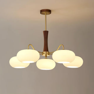 Brass Wooden Persimmon Chandelier Arkstarhome