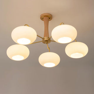 Brass Wooden Persimmon Chandelier Arkstarhome