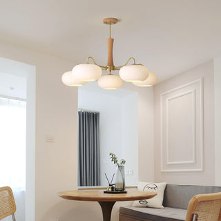 Brass Wooden Persimmon Chandelier Arkstarhome