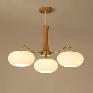 Brass Wooden Persimmon Chandelier Arkstarhome