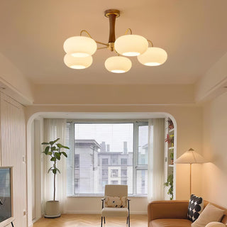 Brass Wooden Persimmon Chandelier Arkstarhome