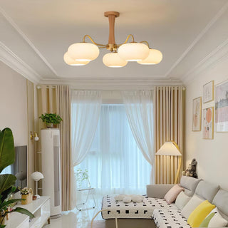 Brass Wooden Persimmon Chandelier Arkstarhome