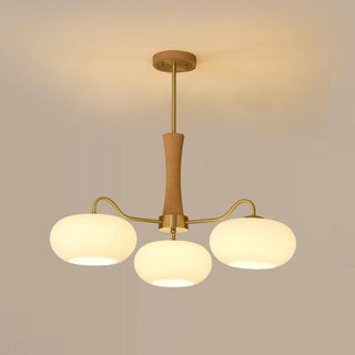 Brass Wooden Persimmon Chandelier Arkstarhome