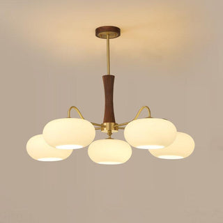 Brass Wooden Persimmon Chandelier Arkstarhome