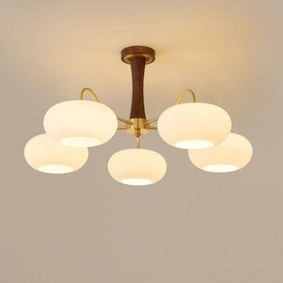 Brass Wooden Persimmon Chandelier Arkstarhome