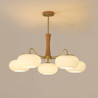Brass Wooden Persimmon Chandelier Arkstarhome