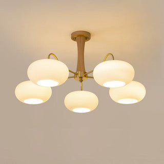 Brass Wooden Persimmon Chandelier Arkstarhome