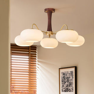 Brass Wooden Persimmon Chandelier Arkstarhome