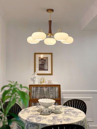 Brass Wooden Persimmon Chandelier Arkstarhome