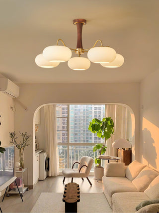 Brass Wooden Persimmon Chandelier Arkstarhome