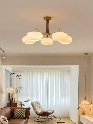 Brass Wooden Persimmon Chandelier Arkstarhome