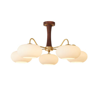 Brass Wooden Persimmon Chandelier Arkstarhome