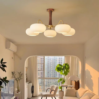 Brass Wooden Persimmon Chandelier Arkstarhome